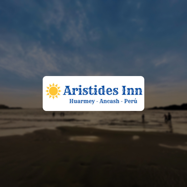 Aristides Inn Logo over a beach